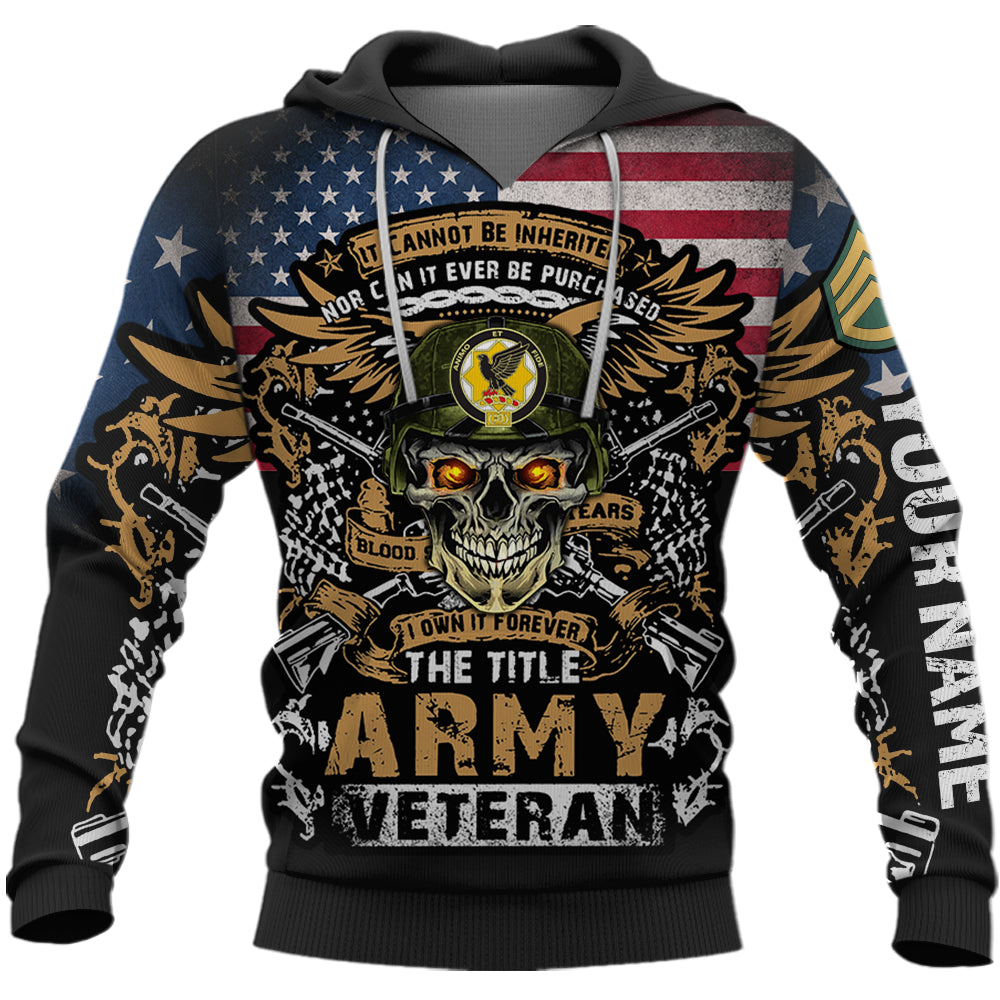 Personalized Hoodie All Over Printed It Cannot Be Inherited Nor Can It Purchased Custom Division Military Gift For Veterans K1702 Trhn