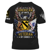 Personalized Shirt American By Birth US Veteran by Choice Custom All Branch Military Gift For Veterans K1702