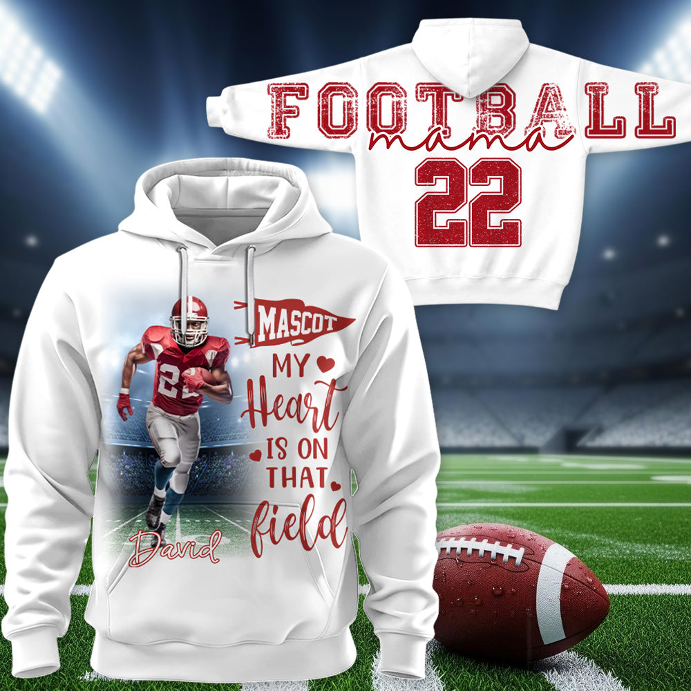 Football Mama - Personalized Shirt For Football Lover - Custom Photo Football Player NA04 VH01
