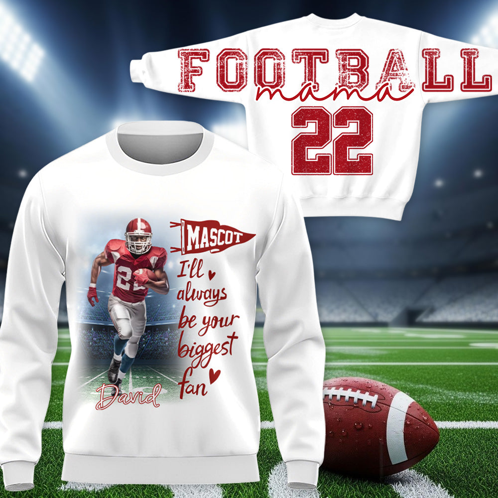 Football Mama - Personalized Shirt For Football Lover - Custom Photo Football Player NA04 VH01