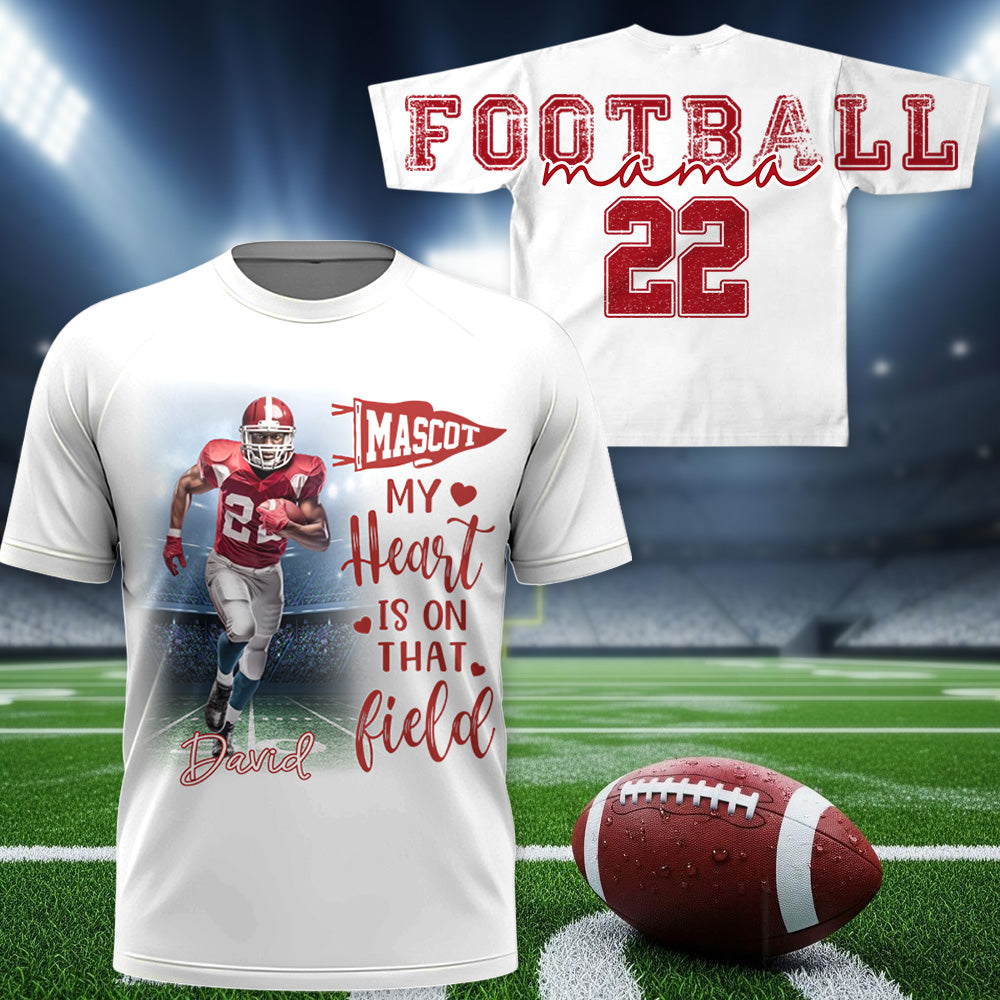 Football Mama - Personalized Shirt For Football Lover - Custom Photo Football Player NA04 VH01