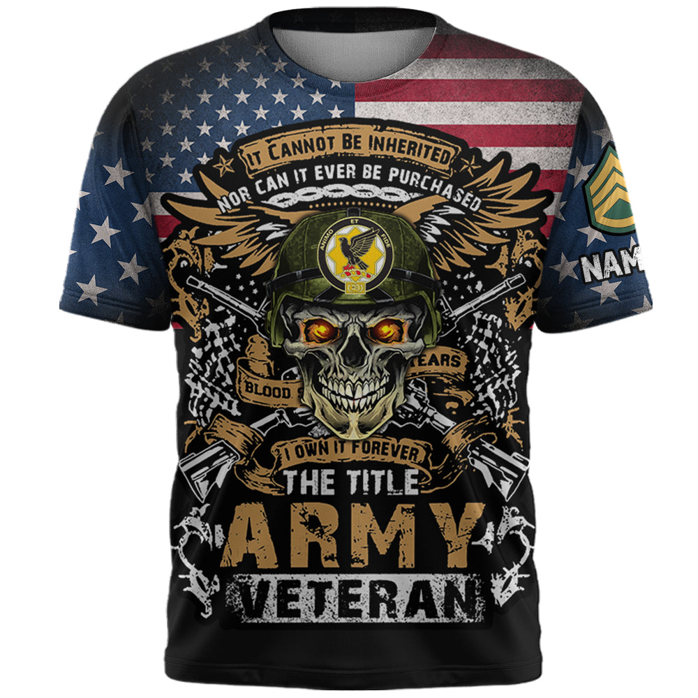 Personalized Hoodie All Over Printed It Cannot Be Inherited Nor Can It Purchased Custom Division Military Gift For Veterans K1702 Trhn