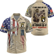 Personalized All Over Print Shirt It Was Once My Life US Veteran I Will Always Be Proud Of It Skull Veteran Camouflage Military K1702 Trhn