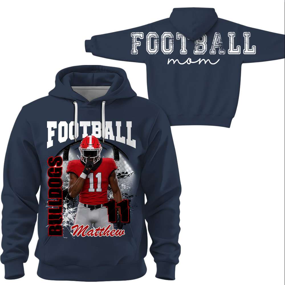 Custom Football Mom Sweatshirt,   Game Day Football Mom, Sports Mom Gift L0411 Hv01
