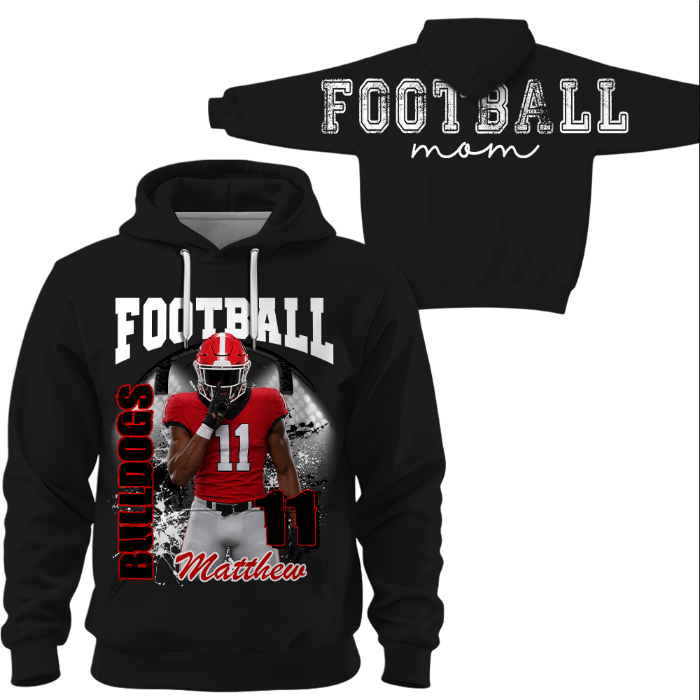 Custom Football Mom Sweatshirt,   Game Day Football Mom, Sports Mom Gift L0411 Hv01