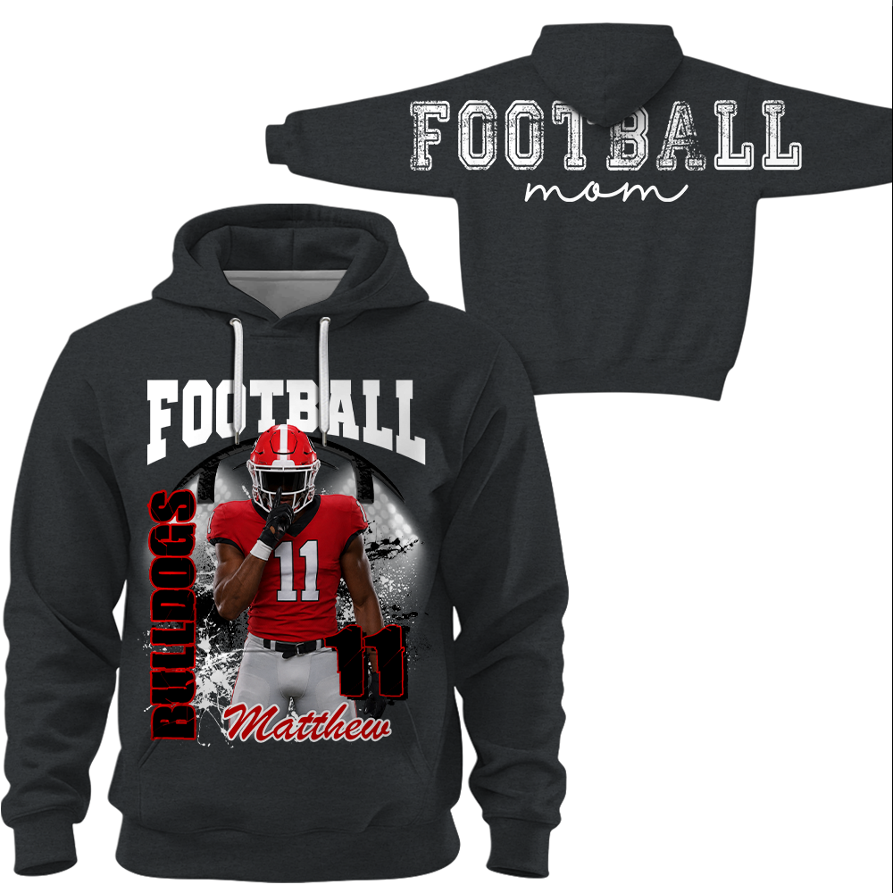 Custom Football Mom Sweatshirt,   Game Day Football Mom, Sports Mom Gift L0411 Hv01
