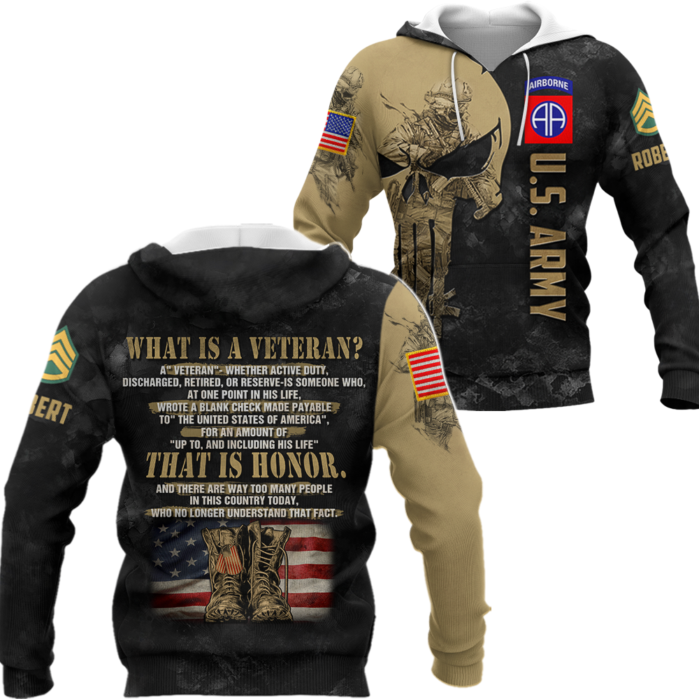 Custom All Over Print Shirt What Is A Veteran, A Veteran Whether Active Duty Discharged Retired Gift For Veterans K1702 Hv01