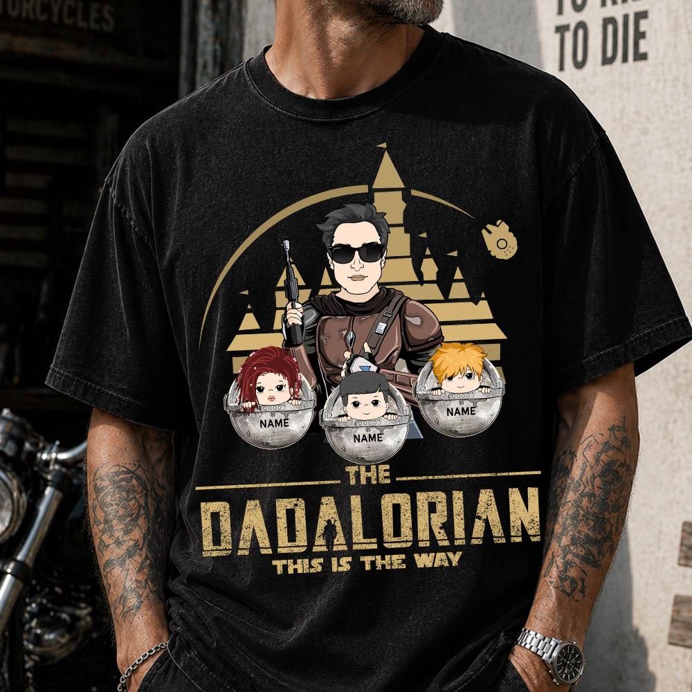 The Dadalorian This Is The Way Custom Shirt For Dad, Father Day Gifts for Dad Funny Dad Tshirt Cool Daddy Nh00