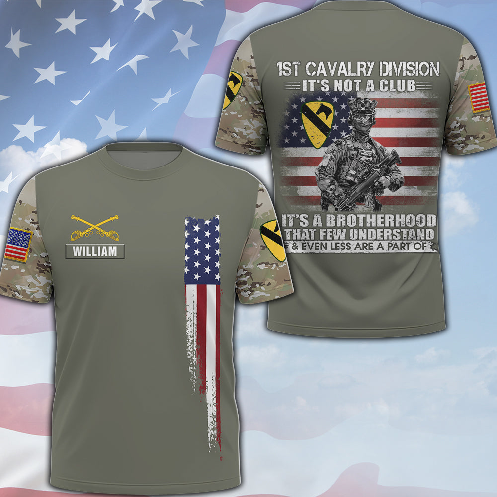Personalized Veteran Shirt It's Not A Club It's A Brotherhood That Few Understand All Over Print Shirt Gift For Veterans K1702 MT2