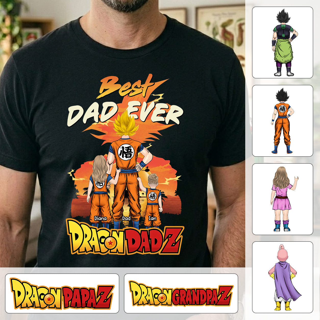 Personalized DragonDad Best Dad Ever Shirt, Gift For Dad, Father's Day L0411 VH01 