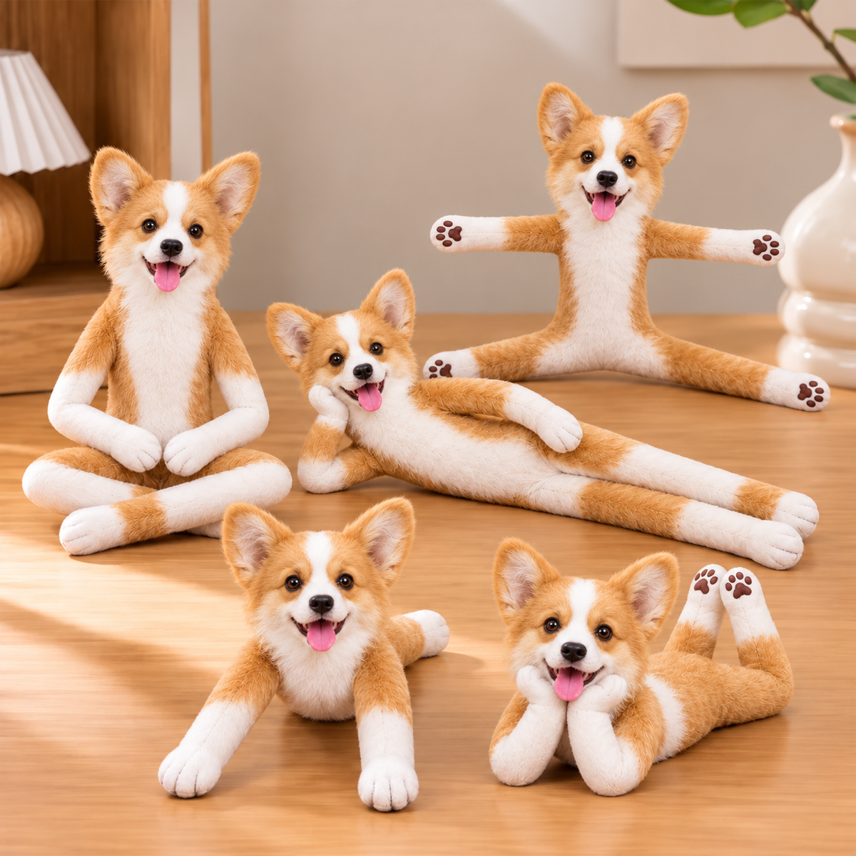 Personalized Welsh Corgi Photo Pet Squishy Toy Poseable Plush Doll, Funny Gift For Dog Mom, Dad, Pet Lover T1807 T24 TL06