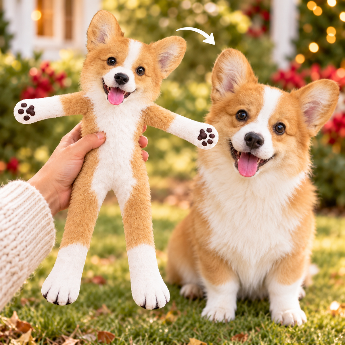 Personalized Welsh Corgi Photo Pet Squishy Toy Poseable Plush Doll, Funny Gift For Dog Mom, Dad, Pet Lover T1807 T24 TL06