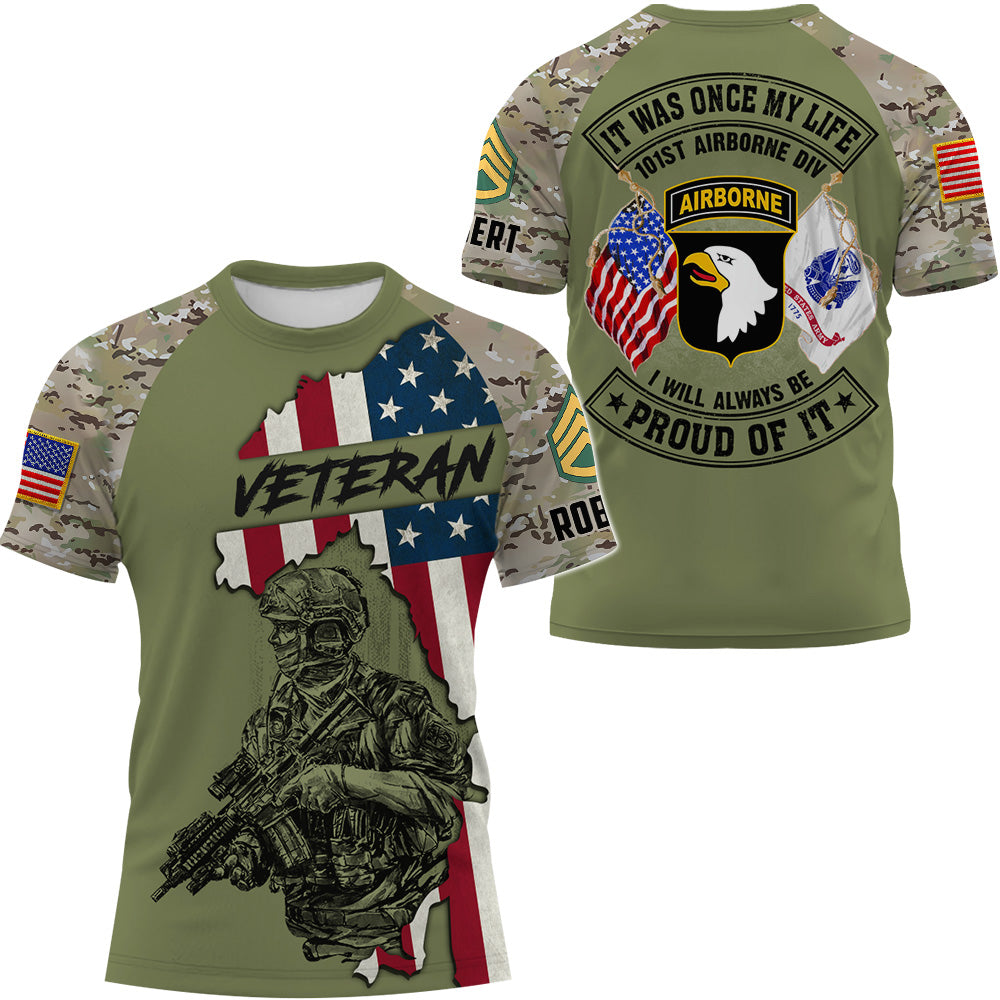 Personalized All Over Print Camouflage 3D Hoodie Military Shirt It Was Once My Life US Veteran I Will Always Be Proud Of It Gift For Veterans K1702 Trhn