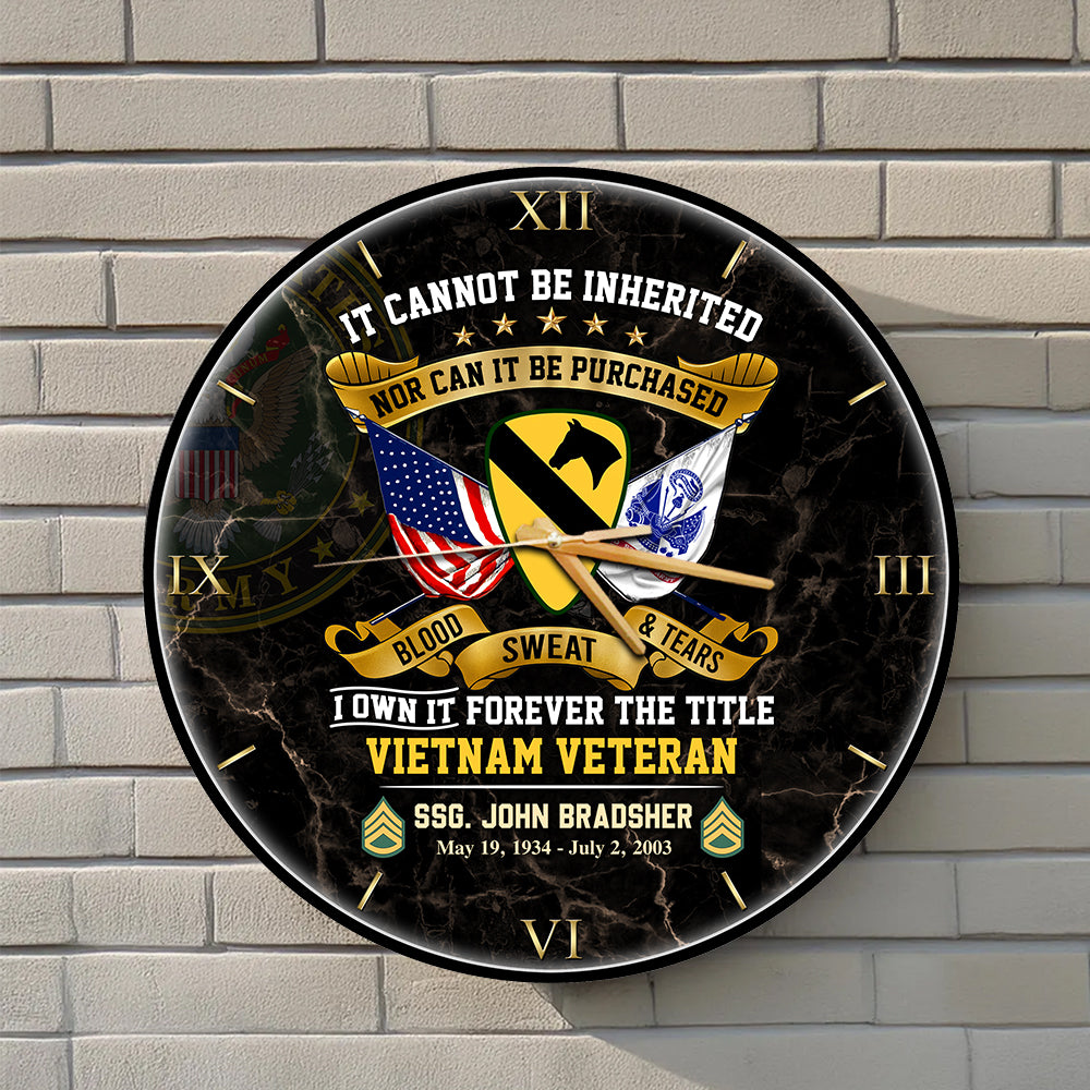 Personalized Acrylic Wall Clock Custom Rank Name Available All Division Military Gift For Veterans K1702 Trhn