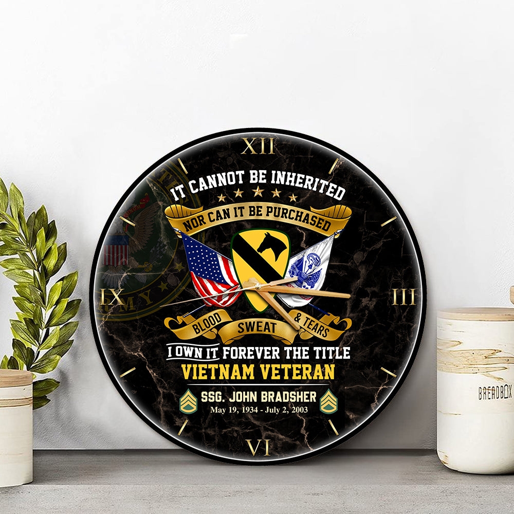 Personalized Acrylic Wall Clock Custom Rank Name Available All Division Military Gift For Veterans K1702 Trhn