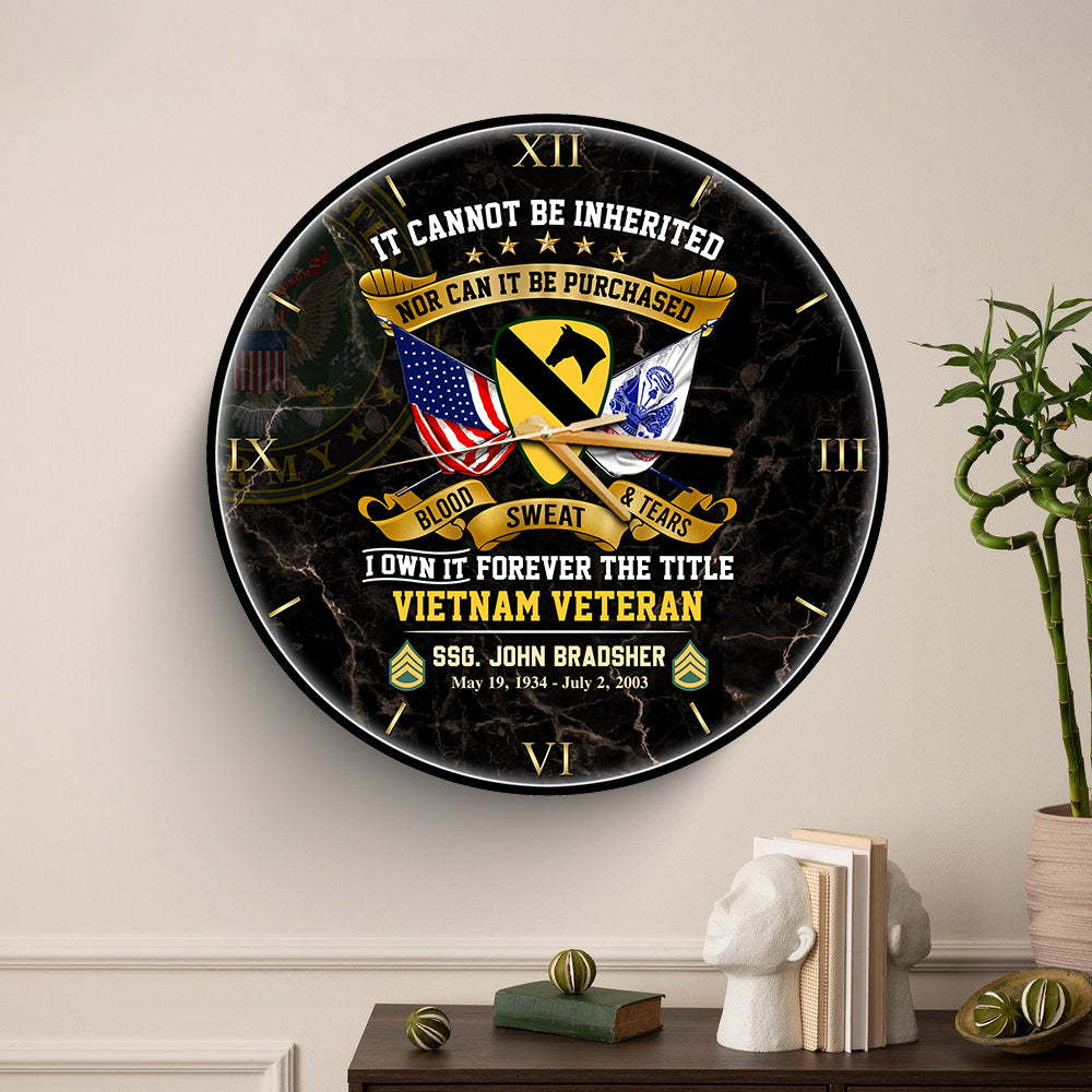 Personalized Acrylic Wall Clock Custom Rank Name Available All Division Military Gift For Veterans K1702 Trhn