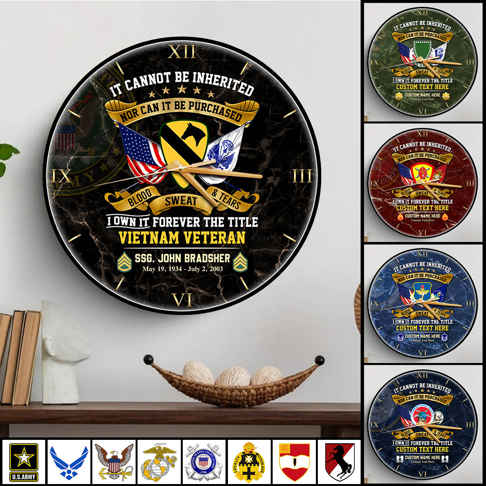 Personalized Acrylic Wall Clock Custom Rank Name Available All Division Military Gift For Veterans K1702 Trhn