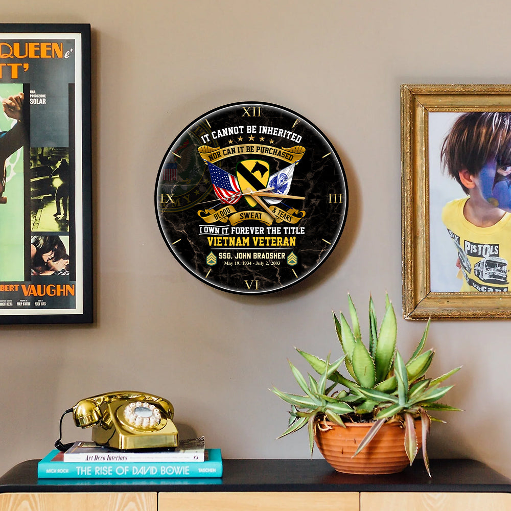 Personalized Acrylic Wall Clock Custom Rank Name Available All Division Military Gift For Veterans K1702 Trhn