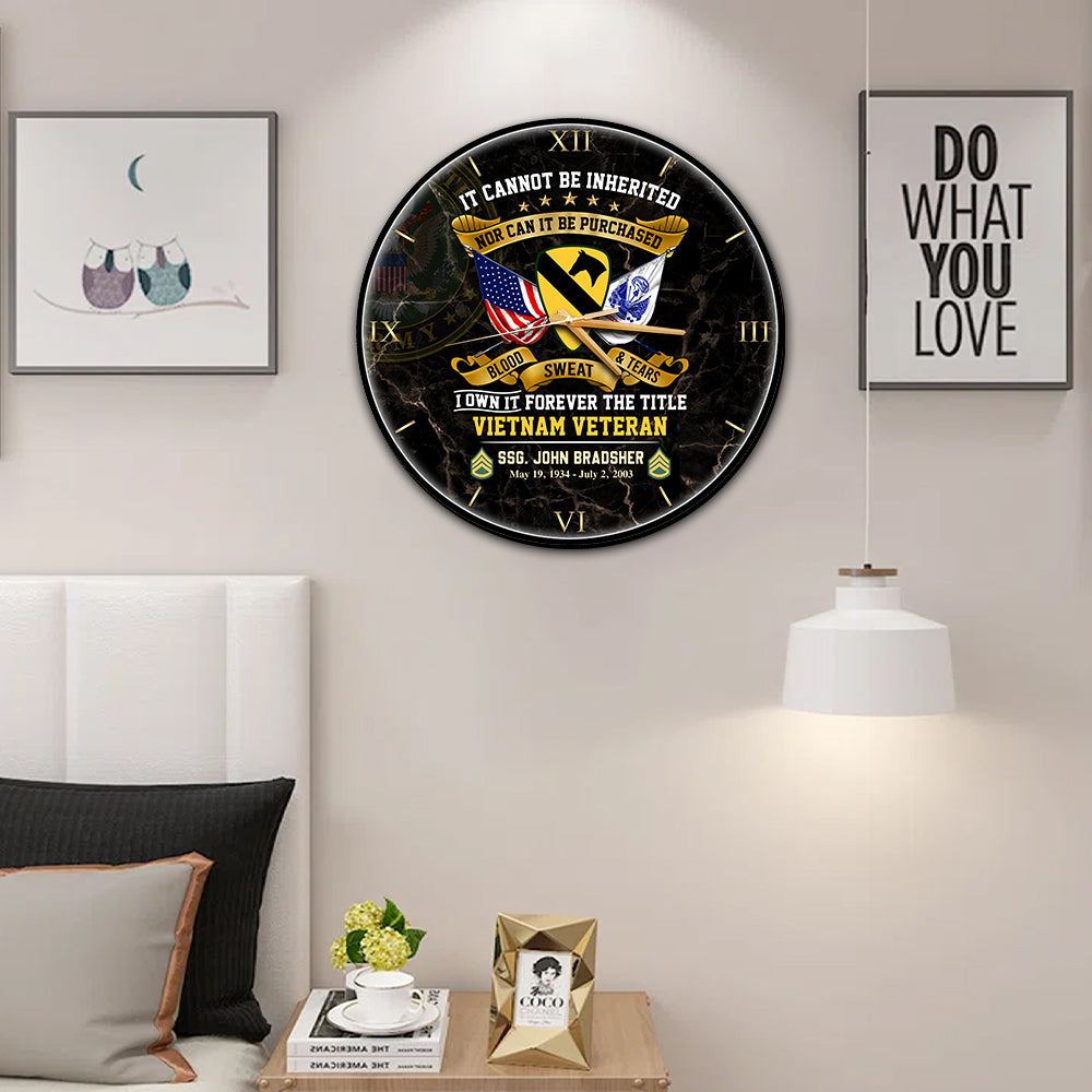 Personalized Acrylic Wall Clock Custom Rank Name Available All Division Military Gift For Veterans K1702 Trhn