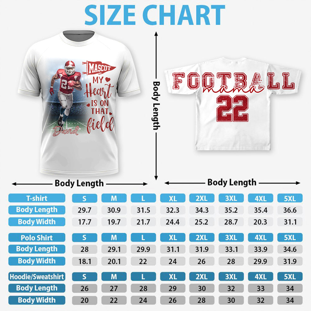 Football Mama - Personalized Shirt For Football Lover - Custom Photo Football Player NA04 VH01