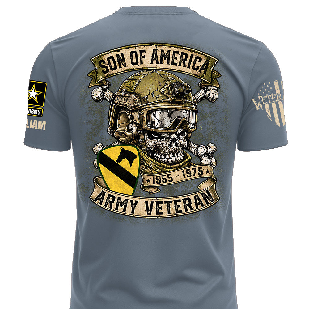 Custom Veteran Shirt Sons Of America Veteran Skull Custom Shirt For Soldier Veterans K1702 MT2
