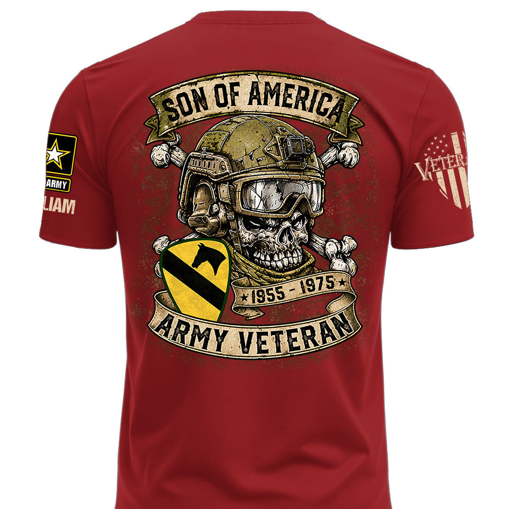 Custom Veteran Shirt Sons Of America Veteran Skull Custom Shirt For Soldier Veterans K1702 MT2