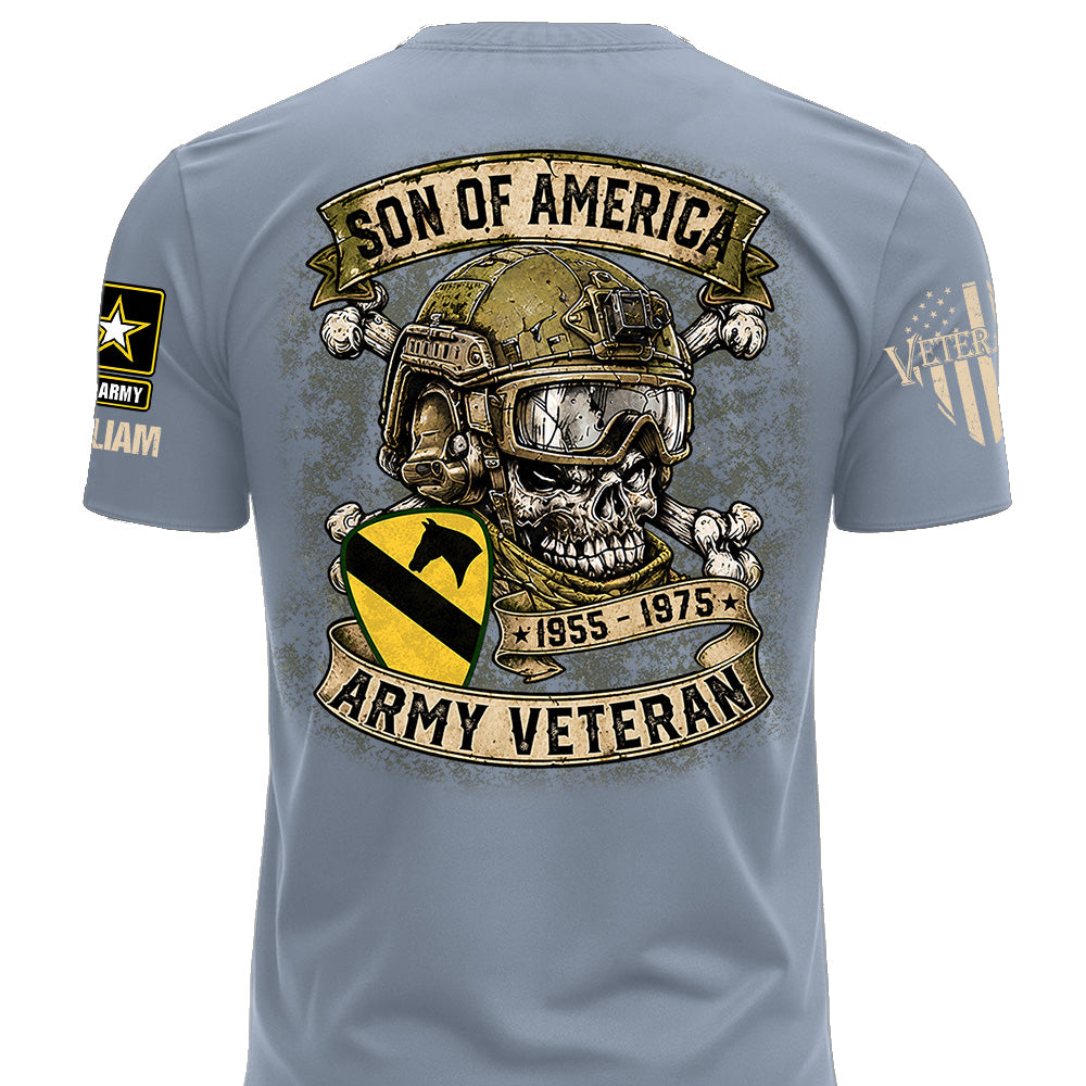 Custom Veteran Shirt Sons Of America Veteran Skull Custom Shirt For Soldier Veterans K1702 MT2
