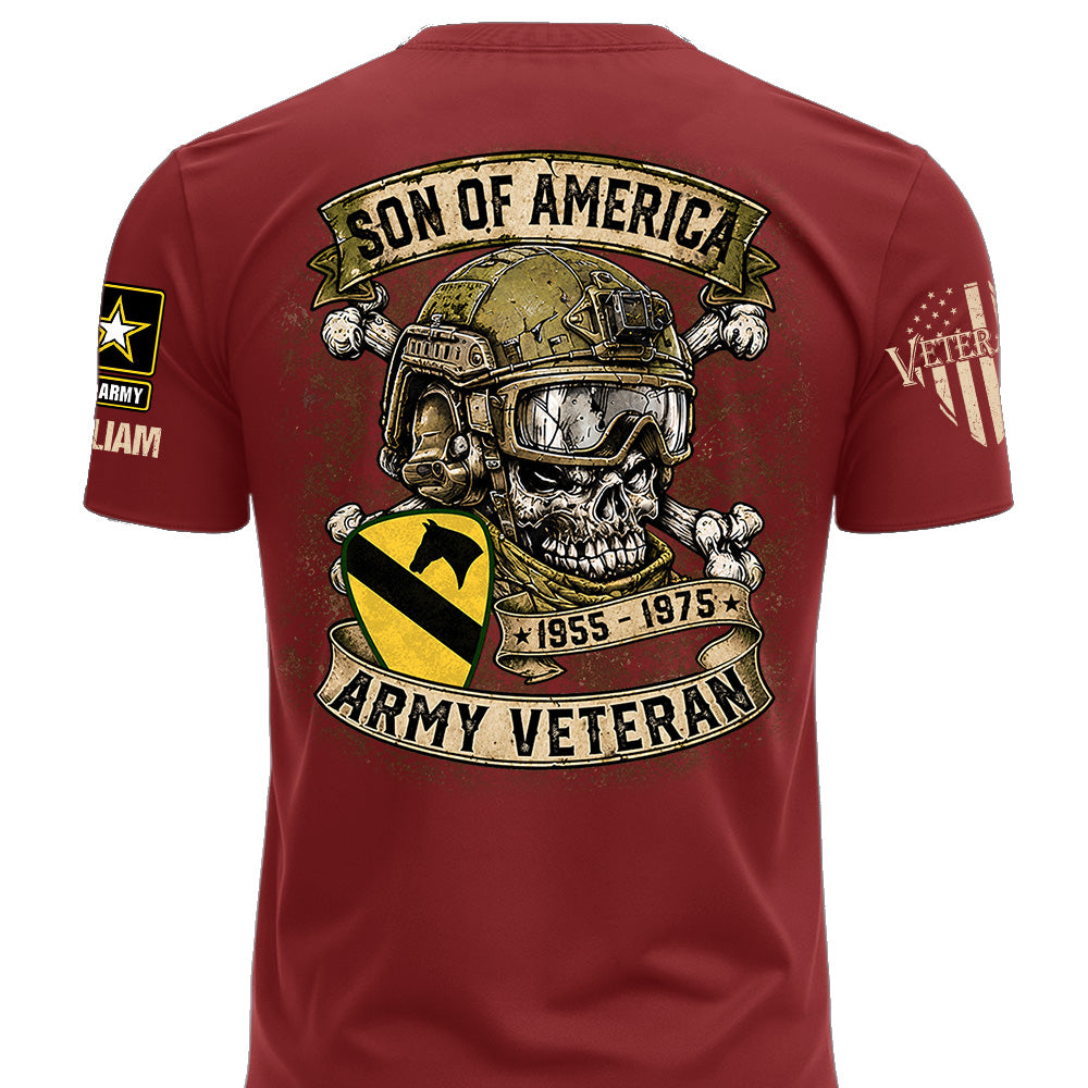 Custom Veteran Shirt Sons Of America Veteran Skull Custom Shirt For Soldier Veterans K1702 MT2