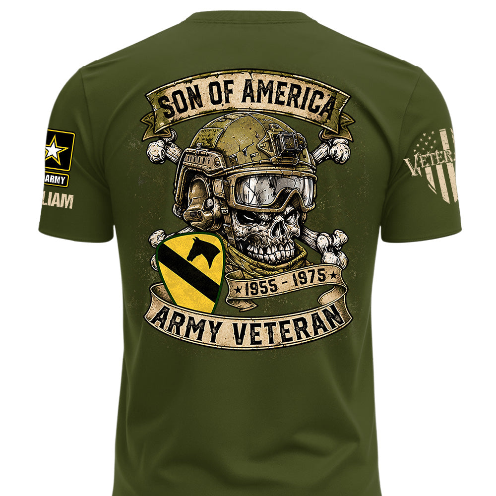 Custom Veteran Shirt Sons Of America Veteran Skull Custom Shirt For Soldier Veterans K1702 MT2