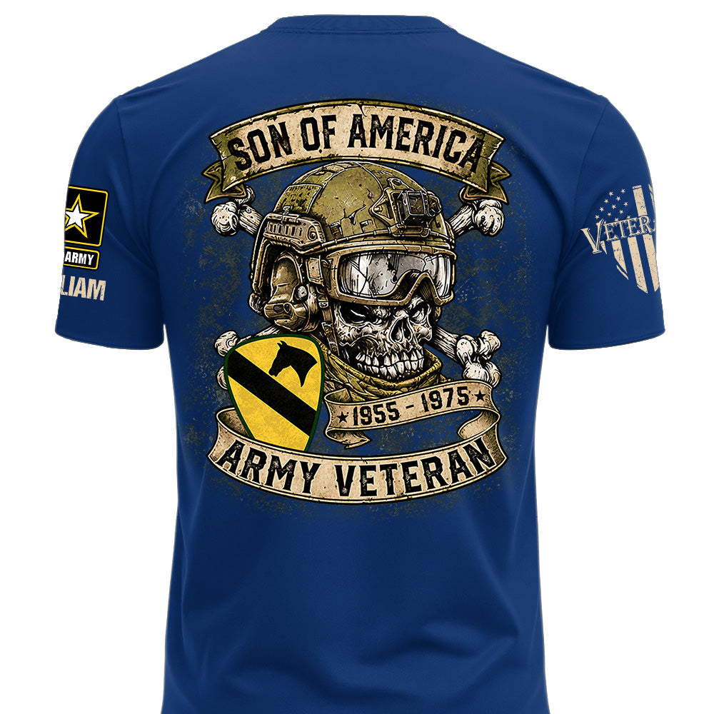 Custom Veteran Shirt Sons Of America Veteran Skull Custom Shirt For Soldier Veterans K1702 MT2