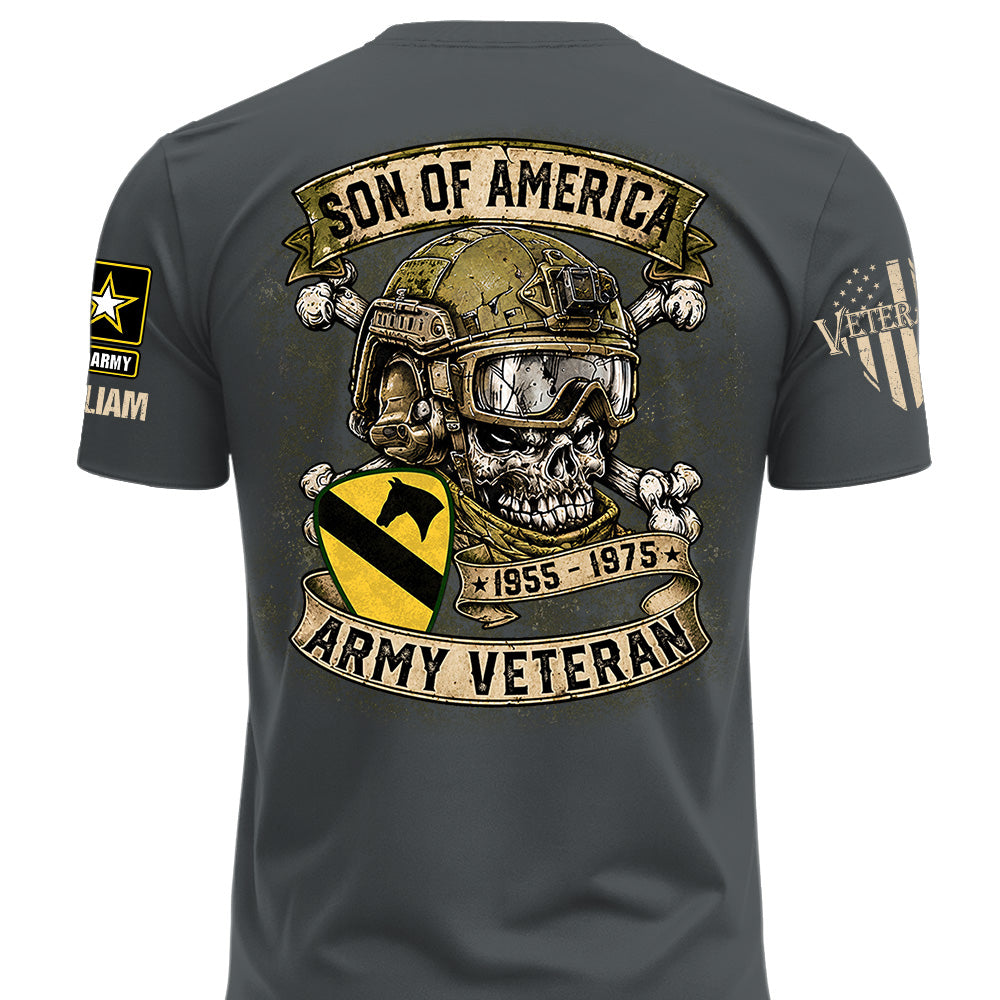 Custom Veteran Shirt Sons Of America Veteran Skull Custom Shirt For Soldier Veterans K1702 MT2