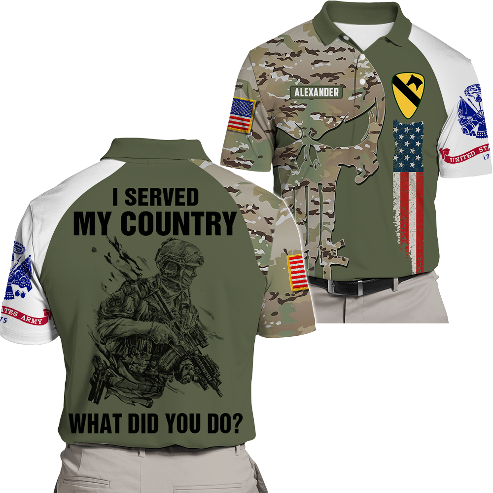 Personalized All Over Print Shirt I Served My Country What Did You Do Custom All Branch Military K1702