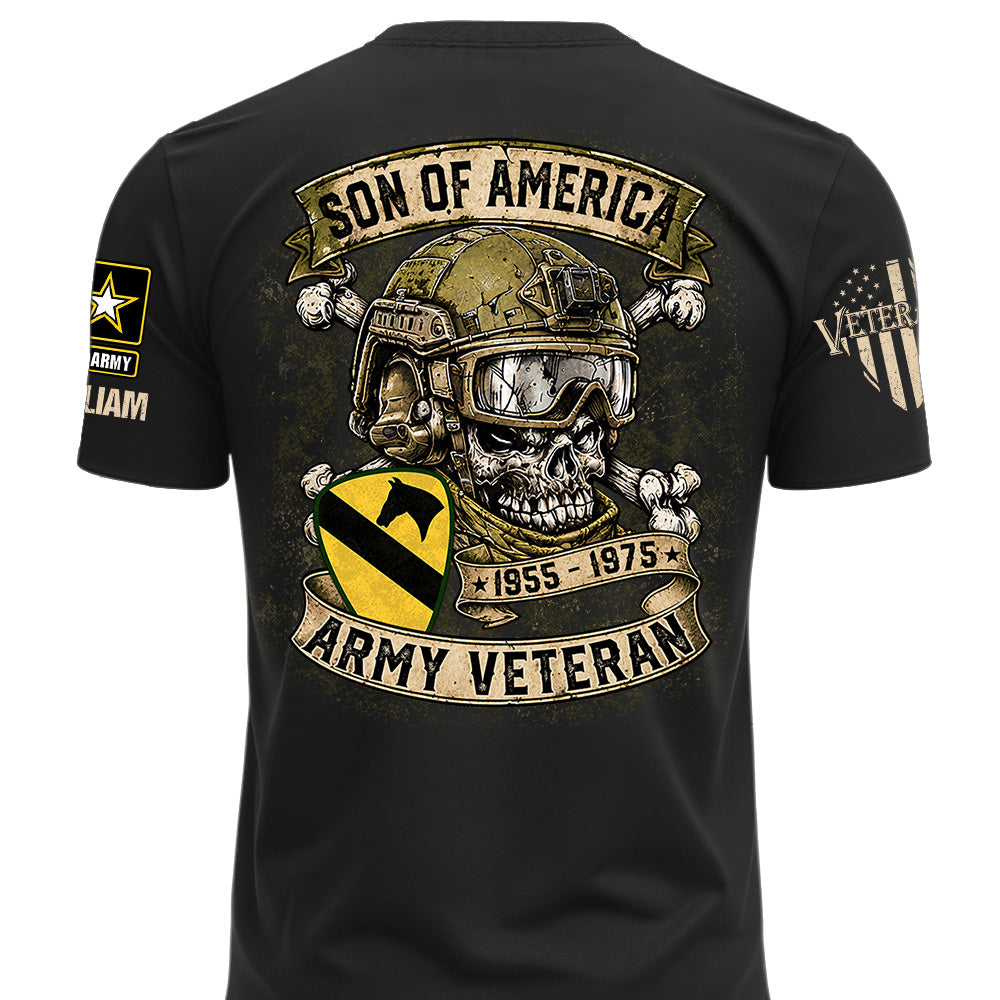 Custom Veteran Shirt Sons Of America Veteran Skull Custom Shirt For Soldier Veterans K1702 MT2