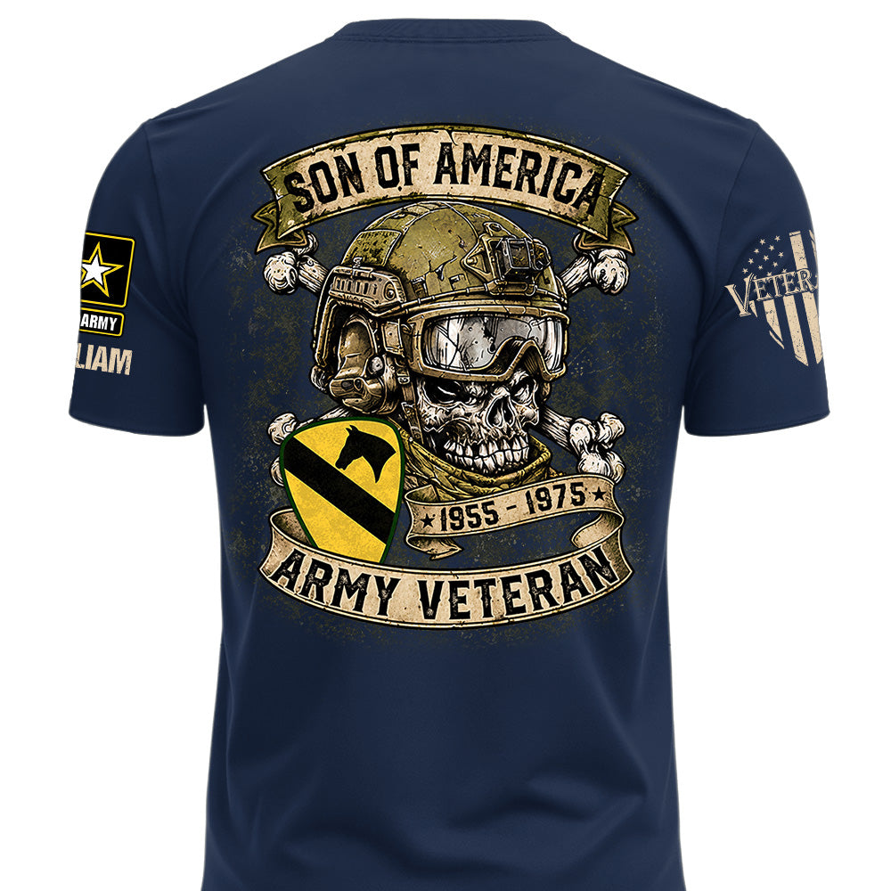 Custom Veteran Shirt Sons Of America Veteran Skull Custom Shirt For Soldier Veterans K1702 MT2