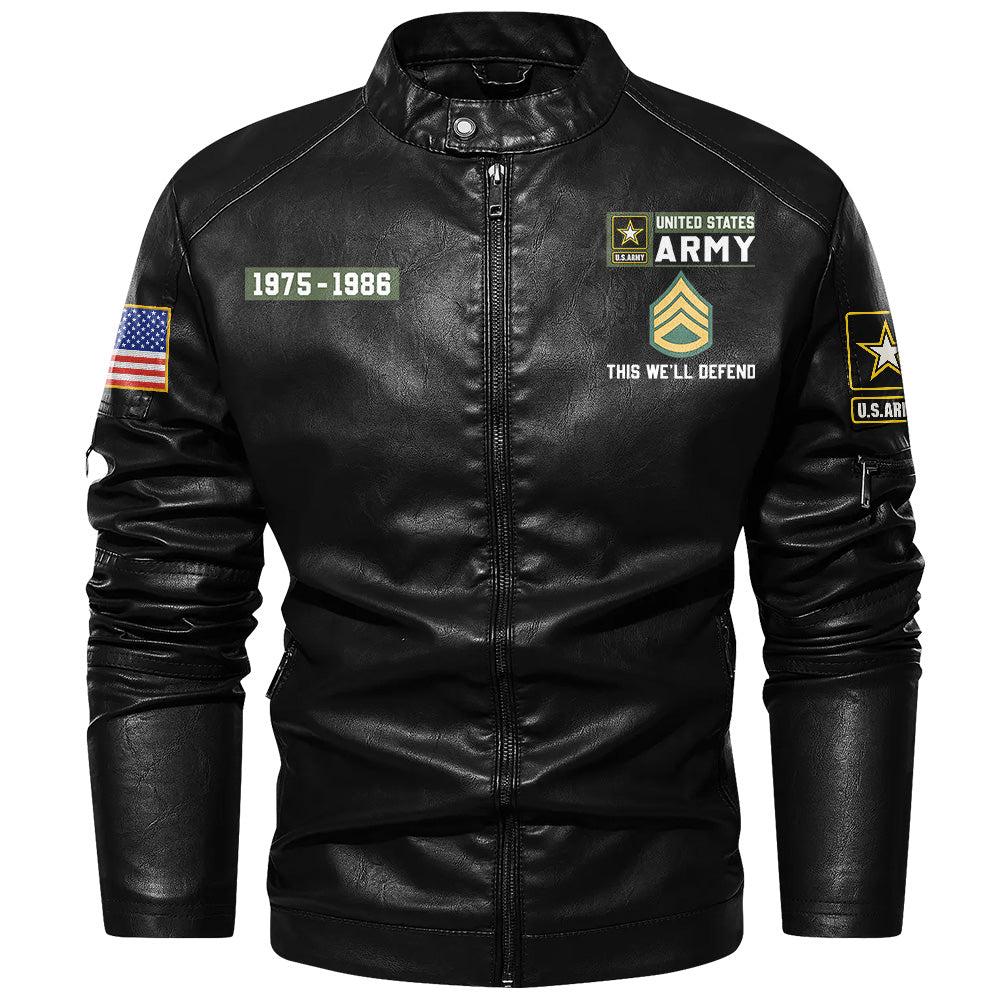 I Didn't Go To Harvard I Went To Military Base Personalized Leather Jacket For Veteran K1702 Trhn