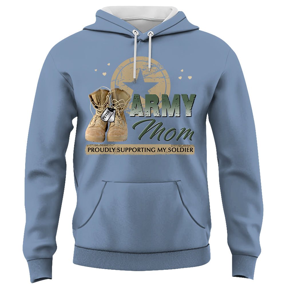 Proud Army Mom Custom Shirt For Military Family Members Proudly Supporting My Soldier K1702