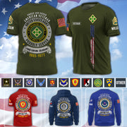 Custom All Over Print Shirt Proud And Honor American Veteran Available All Military Branches Gift For Veterans K1702 MT2