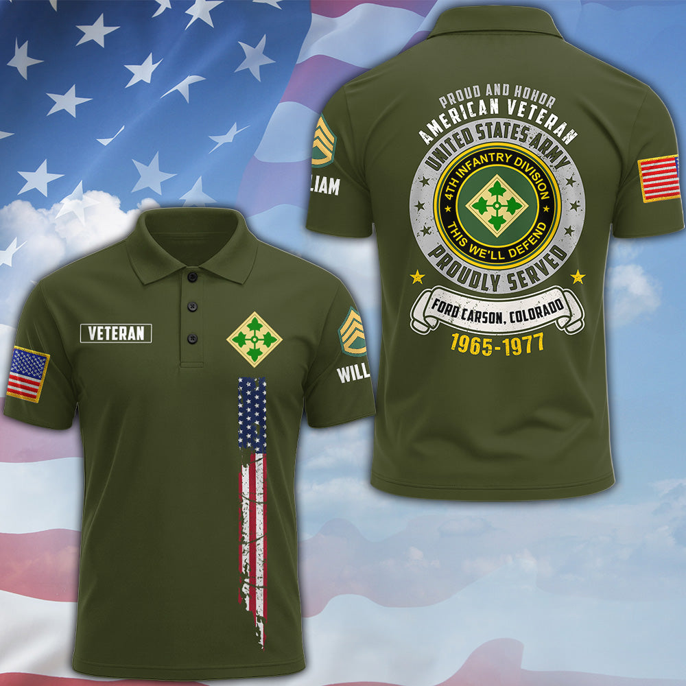 Custom All Over Print Shirt Proud And Honor American Veteran Available All Military Branches Gift For Veterans K1702 MT2