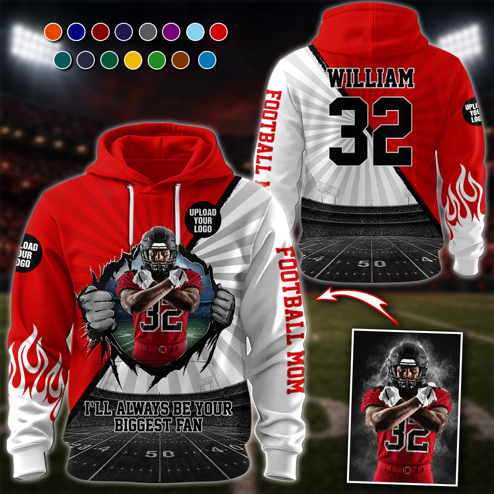 I Will Always Be Your Biggest Fan Custom All Over Print Shirt Gift For Football Mom Football Lovers K1702 MT2