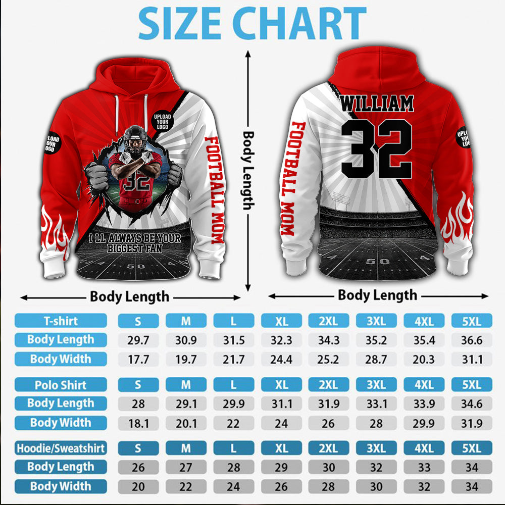 I Will Always Be Your Biggest Fan Custom All Over Print Shirt Gift For Football Mom Football Lovers K1702 MT2