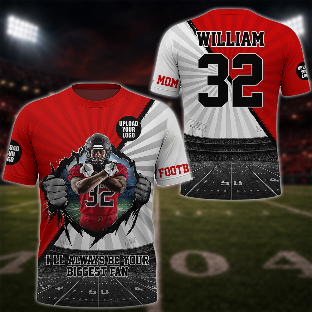I Will Always Be Your Biggest Fan Custom All Over Print Shirt Gift For Football Mom Football Lovers K1702 MT2