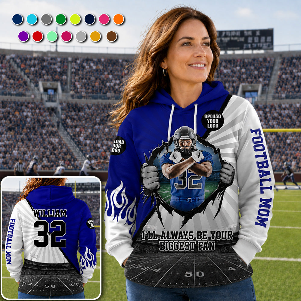 I Will Always Be Your Biggest Fan Custom All Over Print Shirt Gift For Football Mom Football Lovers K1702 MT2
