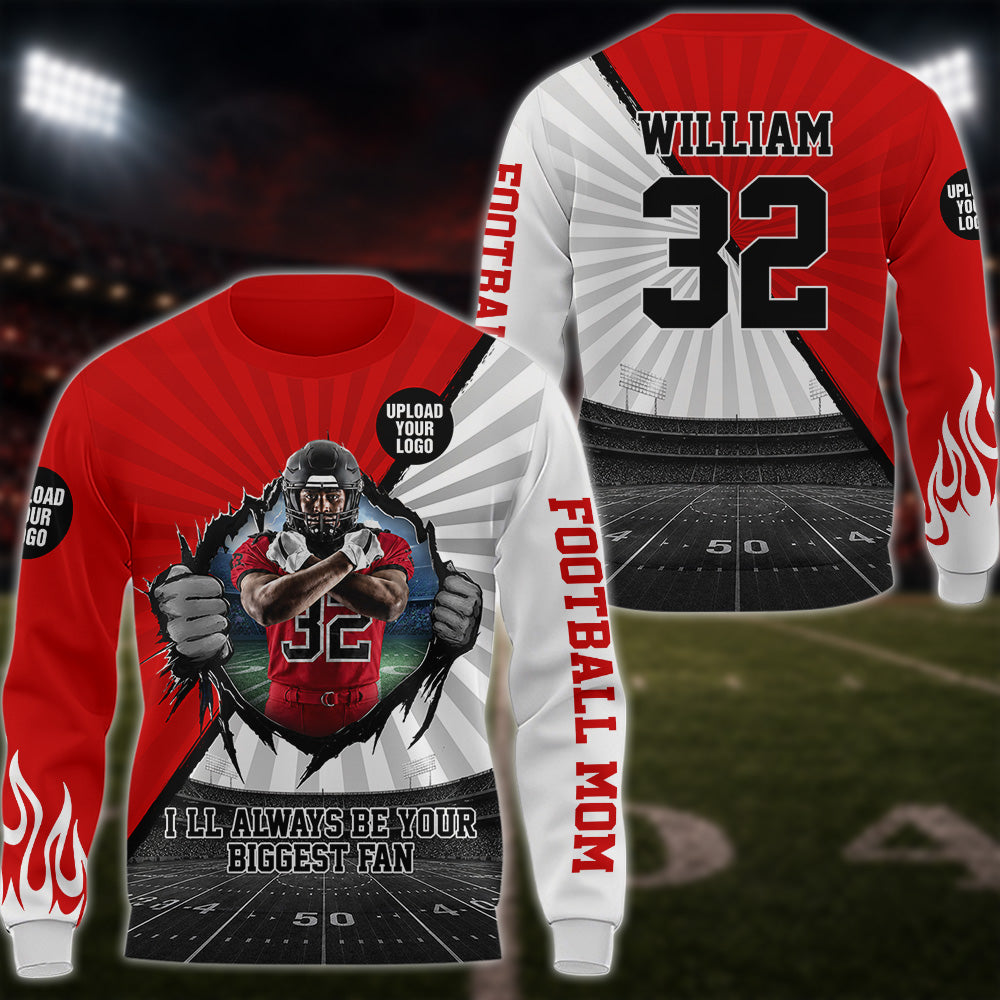 I Will Always Be Your Biggest Fan Custom All Over Print Shirt Gift For Football Mom Football Lovers K1702 MT2