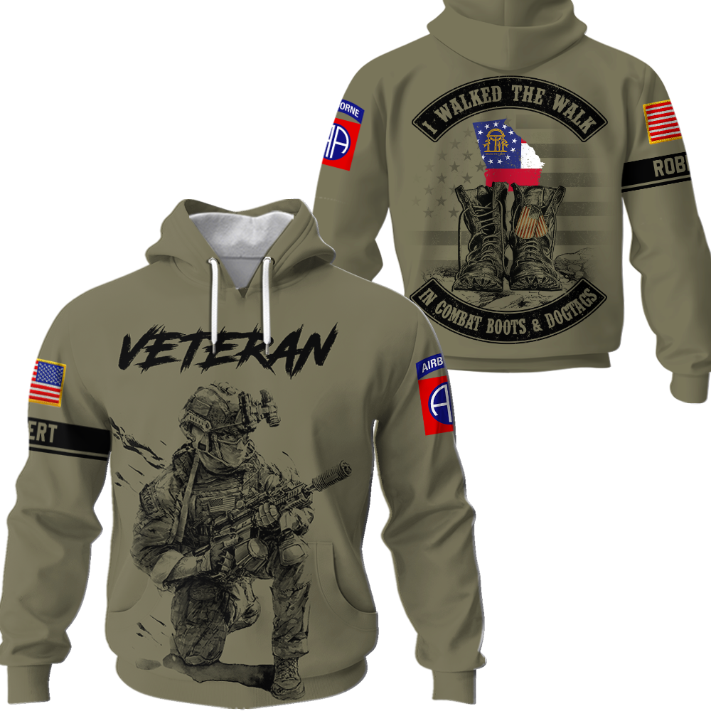 Personalized All Over Print Shirt Camouflage US Military Custom All Branches Rank Division Name For Soldier Veteran K1702
