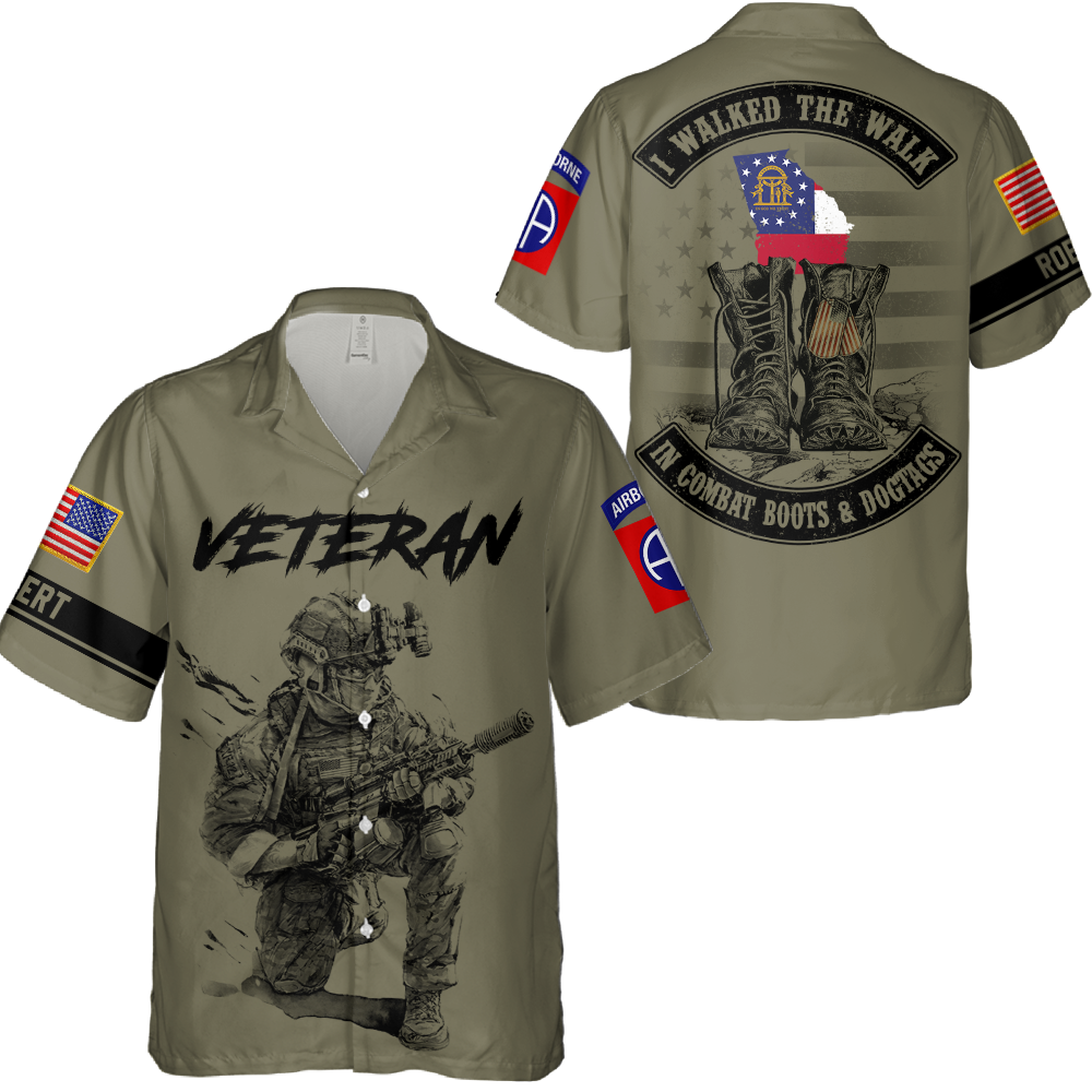 Personalized All Over Print Shirt Camouflage US Military Custom All Branches Rank Division Name For Soldier Veteran K1702