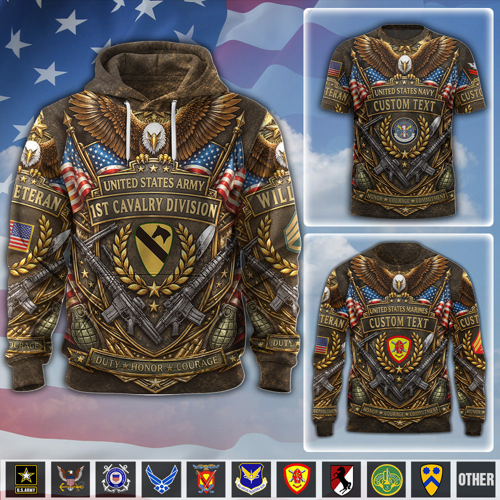 Custom Premium US Veterans Shirt Gifts For US Veterans, Gifts All Over Print , Father's Day, Armed Forces Day, Veterans Day K1702 MT2