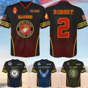 US Military Football Jersey Custom All Military Branches Gift For Soldier And Veterans K1702 Trhn