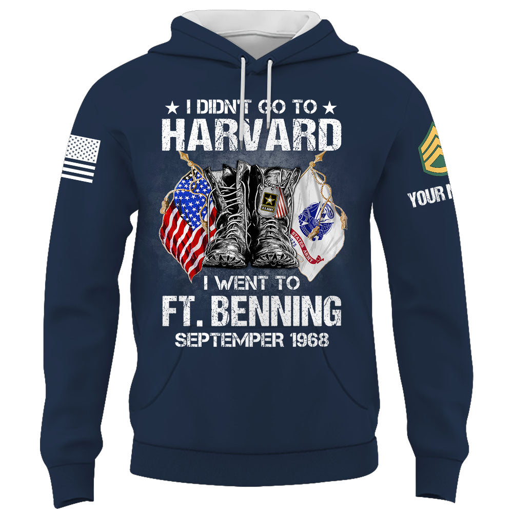 Custom Shirt I Didn't Go To Harvard I Went To Military Base Personalized Gift For Veterans And Family Member K1702 Trhn