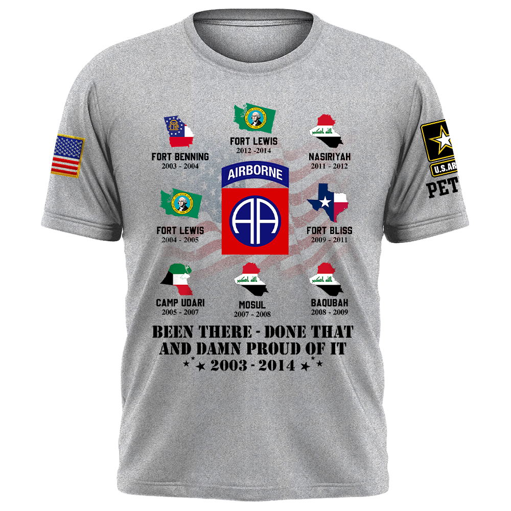 Custom Shirt Veteran Proudly Served In Military Base Personalized Gift K1702 Trhn