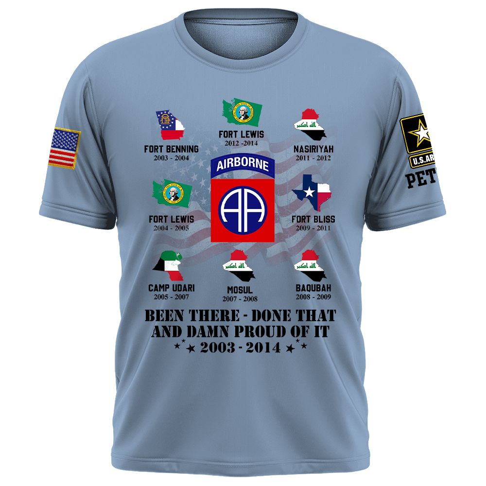 Custom Shirt Veteran Proudly Served In Military Base Personalized Gift K1702 Trhn